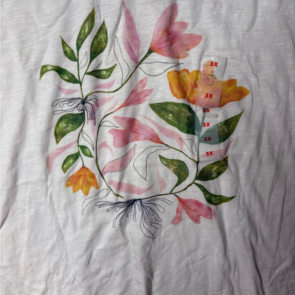 Old Navy Women's Short-Sleeve EveryWear Graphic T-Shirt Floral Plus Size 3X - Picture 3 of 16